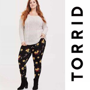 Torrid | Black Holiday Print "Jingle Bells" Premium Leggings | Size 0
